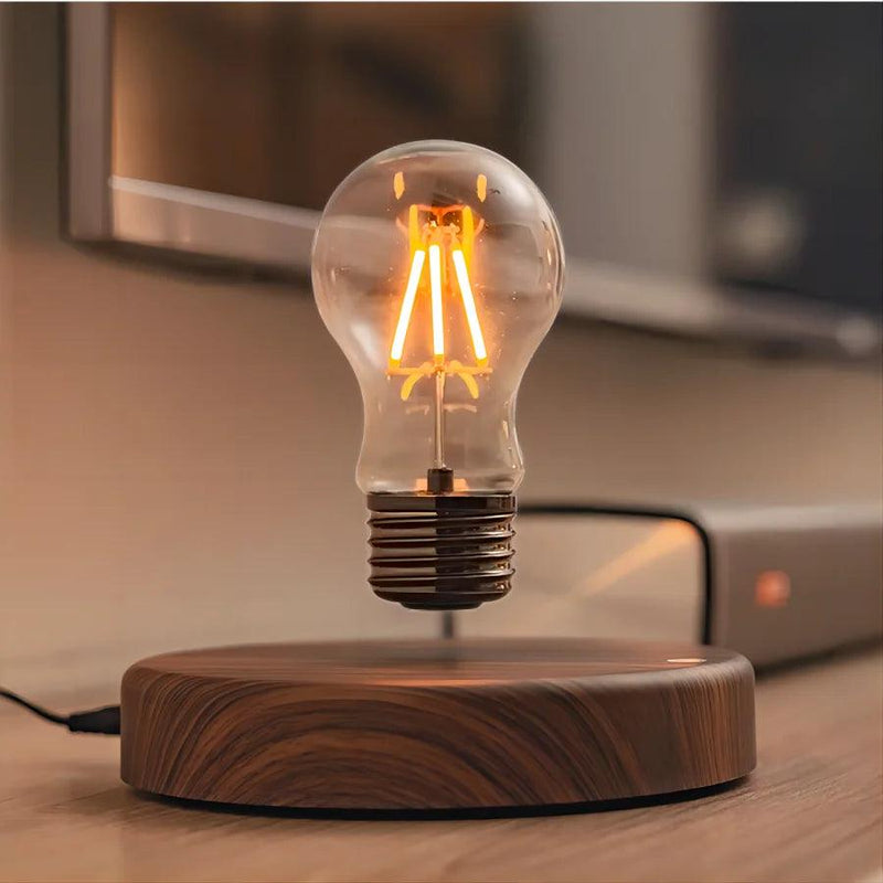 Luminária de Levitação Magnética com Lâmpada LED de Vidro Flutuante - Decoração Criativa para Casa e Escritório - Minha loja